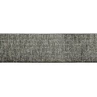 taille-elastiek 4 cm breed: zilver met zwart /HALVE METER