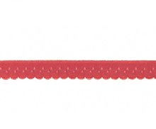 roze-rood omvouwelastiek met klein schulprandje op de vouw