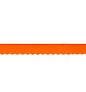 neonoranje omvouwelastiek met klein schulprandje op de vouw