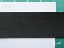 taille-elastiek 4 cm breed: effen zwart /HALVE METER