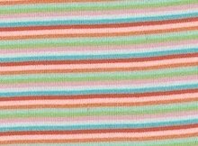 Anne, boordstof strepen:rood/roze/oranje/turquoise/groen