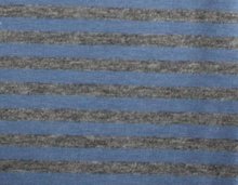 Gitta: strepentricot jeansblauw/grijs gemêleerd 160 breed