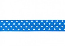 omvouwelastiek blauw met witte stip