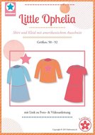 Little Ophelia, patroon van een shirt voor jongens en meisjes en een jurk in de maten 50, 56, 62, 68, 74, 80, 86, 92