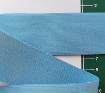 taille-elastiek 4 cm breed: licht-jeansblauw /HALVE METER