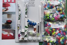 snaptang donkerrood/blauw plus kleurenpakket met 200 MATTE snaps (maat 20),ongesorteerd 