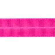 fuchsia: omvouwelastiek 2 cm breed met ribbeltje
