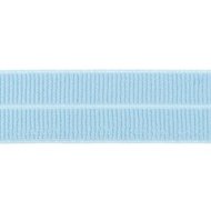 lichtjeansblauw: omvouwelastiek 2 cm breed met ribbeltje