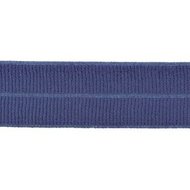 jeansblauw: omvouwelastiek 2 cm breed met ribbeltje