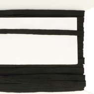zwart veterband oftewel plat koord 9 mm breed, dubbeldik 