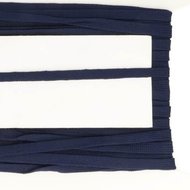 donkerblauw veterband oftewel plat koord 9 mm breed, dubbeldik 