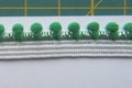 elastisch pomponband, groen