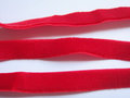 elastisch fluweelband rood 1cm breed