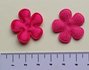 25mm bloem, fuchsia satijn met randje_