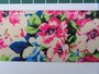 taille-elastiek 4 cm breed: roze en blauwe bloemen / HALVE METER_