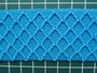 taille-elastiek 4 cm breed: turquoise met ingeweven ruit /HALVE METER_