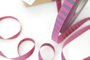 streepjesband roze/grijs _