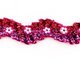 geplisseerd band met pailletjes: fuchsia_
