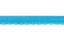 zacht soepel elastiek met kantje, turquoise 1 cm breed_