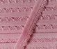 zacht soepel elastiek met kantje, roze, neigend naar oudroze 1 cm breed_
