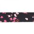 taille-elastiek 4 cm breed: kleine bloemetjes roze op zwart/ HALVE METER_