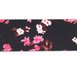 taille-elastiek 4 cm breed: kleine bloemetjes roze op zwart/ HALVE METER_