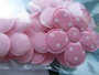 grote bloem 5cm, PVC roze met witte stip_